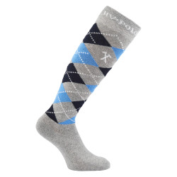 Chaussettes Argyle HV Polo Gris mélangé / blanc Chaussettes Argyle HV Polo Gris mélangé / blanc