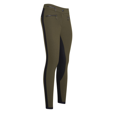 Pantalon d'équitation Euro-Star Onyx FullGrip Olive Vert