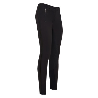 Pantalon d'équitation Euro-Star Slim shape full grip Meteorite Noir