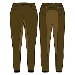 Pantalon d'equitation Euro-Star Indigo Diamond Full Mocca Marron