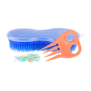Brosse Perfection etéelastiques à crinière Bleu