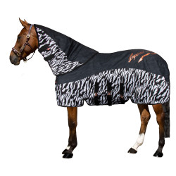 Anti-vlieg- en regennek Imperial Riding Super-dry Carly Zwarte zebra
