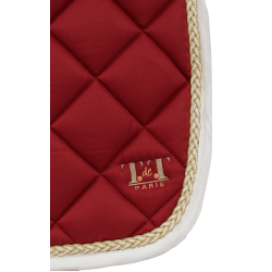 Tapis de CSO Fontainebleau T de T Bordeaux / blanc