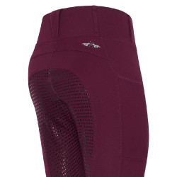 Legging d'équitation HV Polo Luci FullGrip Dark berry Rouge
