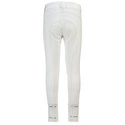 Pantalon d'équitation HV Polo June Girls FullGrip Blanc