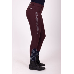 Pantalon d'équitation HV Polo Marijn Palm Springs FullGrip Dark berry Rouge Pantalon d'équitation HV Polo Marijn Palm Springs FullGrip Dark berry Rouge