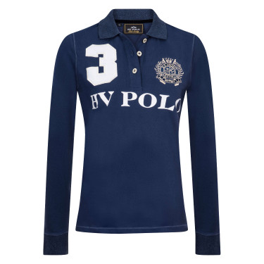 Polo Favouritas EQ manches longues HV Polo Denim melange Bleu Polo Favouritas EQ manches longues HV Polo Denim melange Bleu