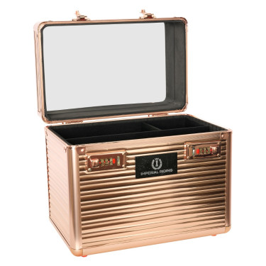 Box de pansage Imperial Riding Shiny Classic small Or rose Noir