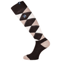 Chaussettes à carreaux Euro-Star Polygiene Chocolate / beige / iv Marron