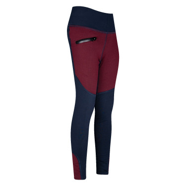 Legging d'équitation Easy Rider Dietse FullGrip enfant Wine red / navy Rouge Legging d'équitation Easy Rider Dietse FullGrip enfant Wine red / navy Rouge