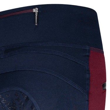 Legging d'équitation Easy Rider Dietse FullGrip enfant Wine red / navy Rouge Legging d'équitation Easy Rider Dietse FullGrip enfant Wine red / navy Rouge