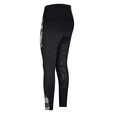 Legging d'équitation Euro-Star Dietse FullGrip enfant Noir / camouflage Legging d'équitation Euro-Star Dietse FullGrip enfant Noir / camouflage
