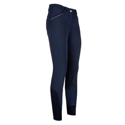 Pantalon d'équitation Easy Rider Elodie Diamond FullGrip enfant Bleu marine