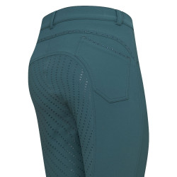 Pantalon d'équitation Easy Rider Elodie Diamond FullGrip enfant Teal green Vert