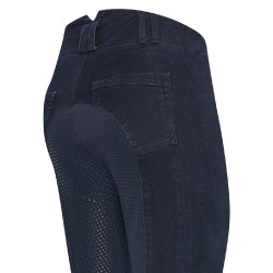 Pantalon d'équitation Euro-Star Slim Shape Denim FullGrip Dark blue denim Bleu Pantalon d'équitation Euro-Star Slim Shape Denim FullGrip Dark blue denim Bleu