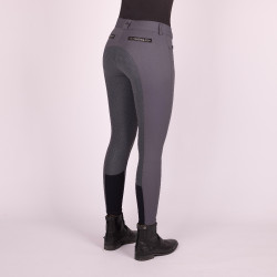 Pantalon d'équitation Euro-Star Arista Fashion Diamond FullGrip Periscope Gris