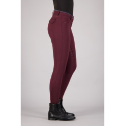 Pantalon d'equitation Easy Rider Sissy FullGrip Dark berry Rouge