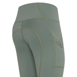 Legging d'équitation Euro-Star Breez Summer FullGrip Castor gris Vert