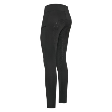 Legging d'équitation Euro-Star Dietse Winter FullGrip Kids Noir