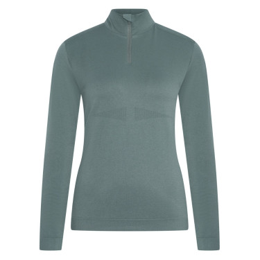 Top met halve rits Euro-Star Maggy Donkere castor Blauw