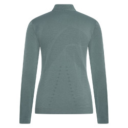 Top met halve rits Euro-Star Maggy Donkere castor Blauw