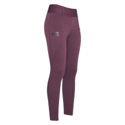 Legging d'équitation Easy Rider Don FullGrip Velours rouge Bordeaux