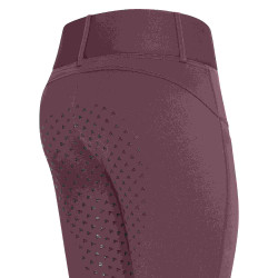 Legging d'équitation Easy Rider Don FullGrip Velours rouge Bordeaux