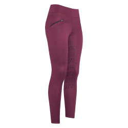 Legging d'équitation Euro-Star Dietse Winter FullGrip Kids Dark berry