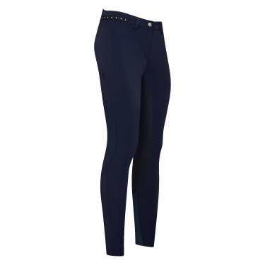Pantalon d'équitation Euro-star Equitation Queen Diamond FullGrip été Evening blue Bleu