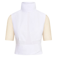 Wedstrijdcrop top Euro-Star Flying Fearless Nude wit