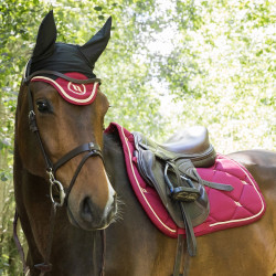 Tapis de Selle Dressage Night Collection Back On Track Rouge foncé