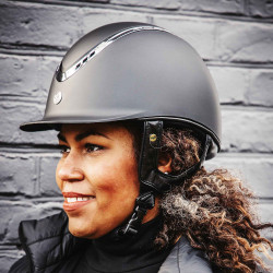 Casque EQ3 Pardus smooth Back on Track à molette Noir