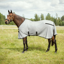 Couverture anti-mouches Back on Track Buzter avec cou Argent Couverture anti-mouches Back on Track Buzter avec cou Argent