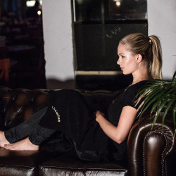 Plaid polaire Back on Track Noir