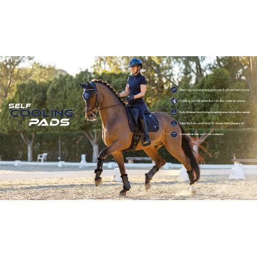 LeMieux Zelfkoelende Close Contact Vierkante Zadeldek Wit