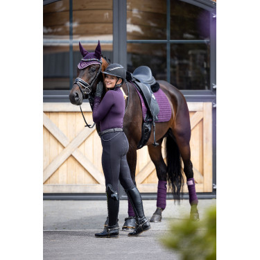 Tapis LeMieux Suede Dressage Square Figue Violet