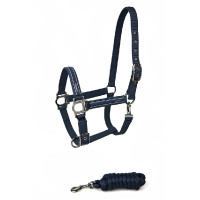 Halster + halstertouw Lami-Cell Classical Marineblauw Halster + halstertouw Lami-Cell Classical Marineblauw