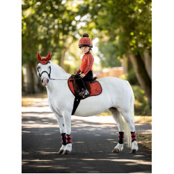 Mini LeMieux Suede Jump Vierkant Tapis Sienna Rood