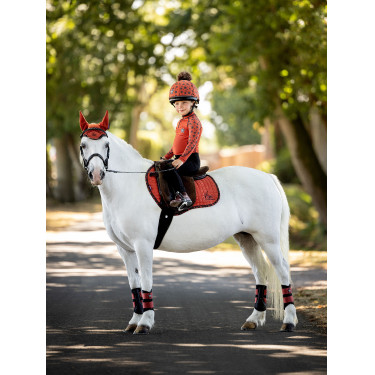 Mini LeMieux Suede Jump Vierkant Tapis Sienna Rood