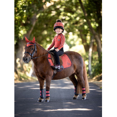 Mini LeMieux Suede Jump Vierkant Tapis Sienna Rood