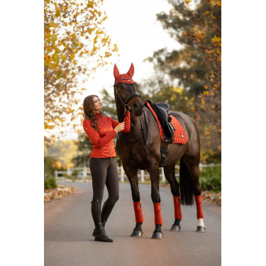 LeMieux Loire Memory Dressuur Vierkant Zadeldek Sienna Rood