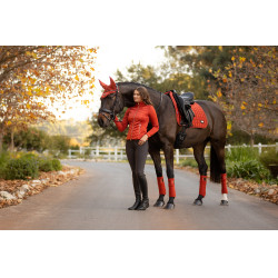 Tapis LeMieux Loire Memory Dressage Square Sienna Rouge