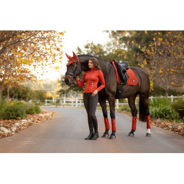 Tapis LeMieux Loire Memory Dressage Square Sienna Rouge Tapis LeMieux Loire Memory Dressage Square Sienna Rouge