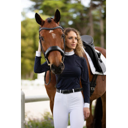 Polo de concours LeMieux Olivia manches longues Bleu marine