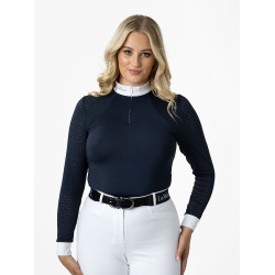 Polo de concours LeMieux Olivia manches longues Bleu marine