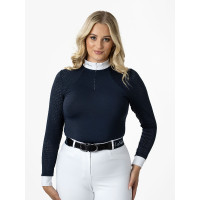 Wedstrijdpolo LeMieux Olivia lange mouwen Wit