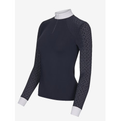 Wedstrijdpolo LeMieux Olivia lange mouwen Marineblauw