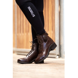 Boots Cuir lacets devant Jupiter femme B Vertigo Marron foncé