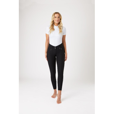 Lichte broek met rekbare leren kniestukken Angelina dames Horze Lichte broek met rekbare leren kniestukken Angelina dames Horze