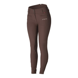 Pantalon d'équitation thermique Fond Intégral Silicone Tiffany femme B Vertigo Chocolat Marron